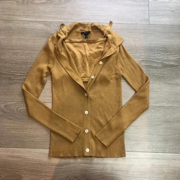 Forever 21 Bronze Cardigan Sweater And Cropped Cami Set Size Medium - Picture 4 of 16